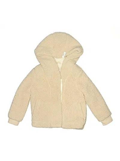 Pre-owned Cat & Jack Kids' Zip Up Hoodie In Tan
