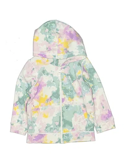 Pre-owned Cat & Jack Kids' Zip Up Hoodie In White