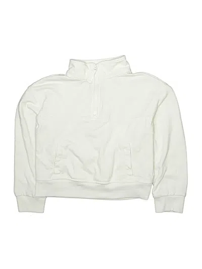 Pre-owned Cat & Jack Kids' Zip Up Hoodie In White