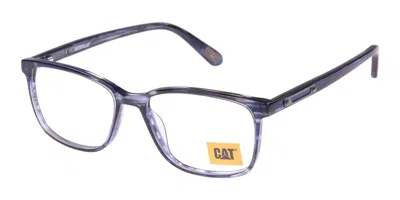 Cat Cto 3095 106 Men's Glasses Blue Size 54 - Free Lenses - Blue Light Block Available In Blue Horn
