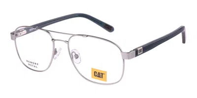Cat Cto 3132 002 Men's Glasses Silver Size 55 - Free Lenses - Blue Light Block Available In Metallic