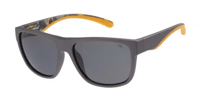Cat Cts 8032 Polarized 165p Men's Sunglasses Grey Size 58 In Gray