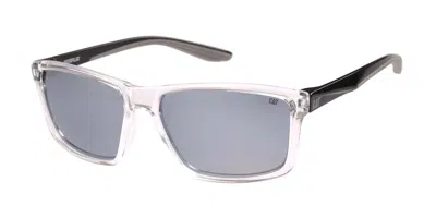 Cat Cts 8033 Polarized 113p Men's Sunglasses Clear Size 61 In Metallic
