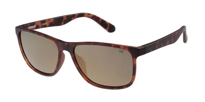 Cat Cts 8041 Polarized 102p Men's Sunglasses  Size 59 In Tortoise