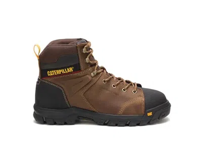 Cat Footwear Men's Wellspring Steel Toe Metatarsal Guard Waterproof Work Boot In Brown