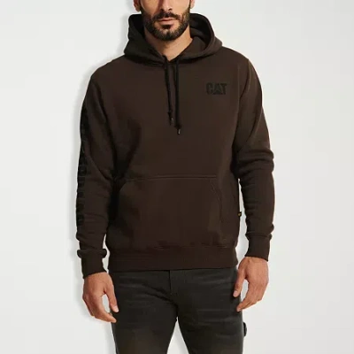 Cat Trademark Banner Mens Long Sleeve Fleece Hoodie In Brown