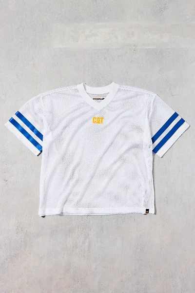 Cat Uo Exclusive Mesh Jersey Tee In White, Men's At Urban Outfitters