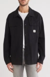 Cat Wwr Canvas Heavyweight Shirt Jacket In Black
