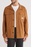 Cat Wwr Canvas Heavyweight Shirt Jacket In Bronze