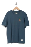 Cat Wwr Danny Diesel Boxy Cotton T-shirt In Orion Blue