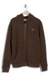 Cat Wwr Fontan Zip Hoodie In Espresso