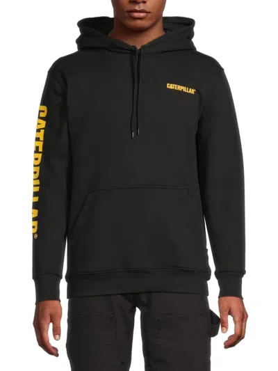 Cat Wwr Men's Faneson Logo Hoodie In Black Yellow