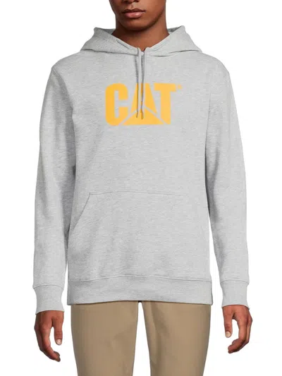 Cat Wwr Men's Farony Logo Hoodie In Light Heather Grey