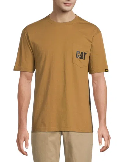 Cat Wwr Men's Kain Logo T-shirt In Bronze
