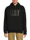 Cat Wwr Men's Logo Fleece Hoodie In Pitch Black