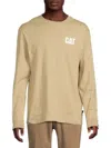 Cat Wwr Men's Navanero Logo Sweatshirt In Dark Sand