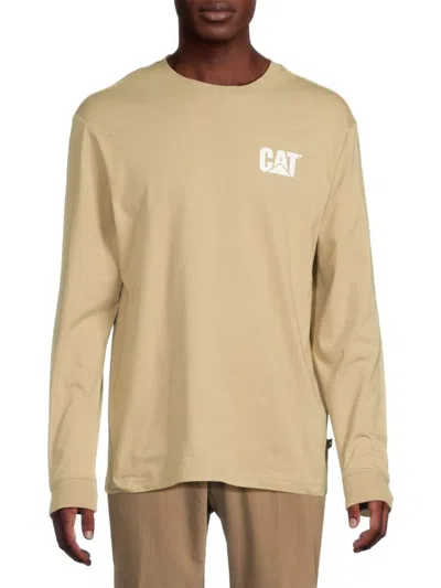 Cat Wwr Men's Navanero Logo Sweatshirt In Dark Sand
