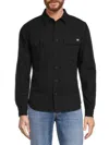 Cat Wwr Men's Solid Utility Shirt In Pitch Black