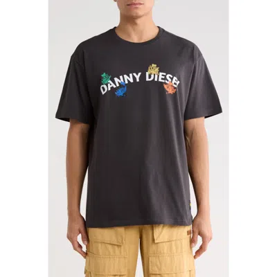 Cat Wwr Relaxed Fit Danny Diesel Graphic T-shirt In Black