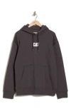 Cat Wwr Relaxed Fit Graphic Hoodie In Brown