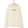 Cat Wwr Relaxed Logo Print French Terry Hoodie In Vanilla