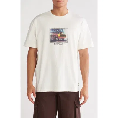 Cat Wwr Spirit Of Innovation Cotton Graphic T-shirt In White