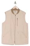 Cat Wwr Utility Cotton Zip Vest In Light Nomad