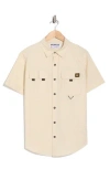 Cat Wwr Utility Short Sleeve Button-up Cotton Shirt
