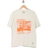 Cat Wwr Vintage Mechanic Cotton Graphic T-shirt In Vanilla