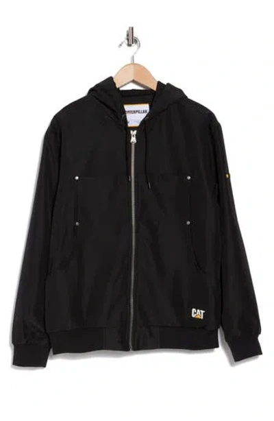 Cat Wwr Work Light Hooded Jacket In Black