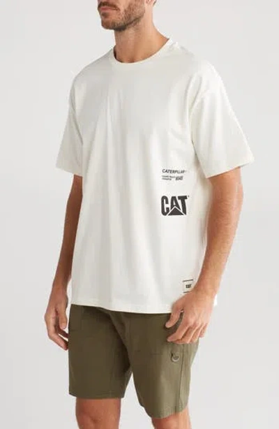 Cat Wwr Wwr Cat Logo T-shirt In Bone