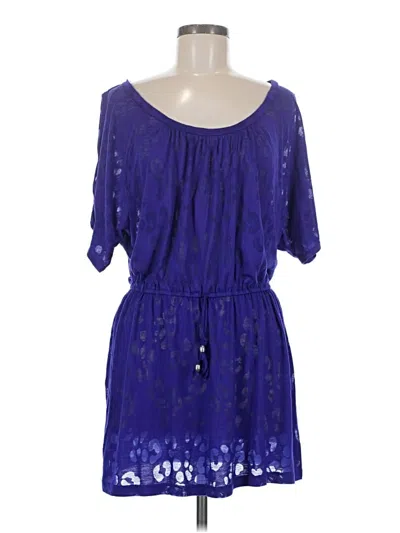 Pre-owned Catalina 3/4 Sleeve Top Purple Sweetheart Neckline Tops