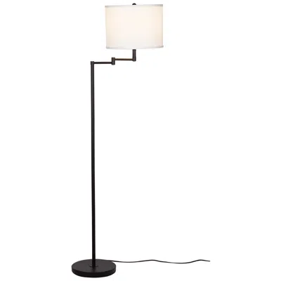 Catalina Camden 60" High Black Swing Arm Floor Lamp