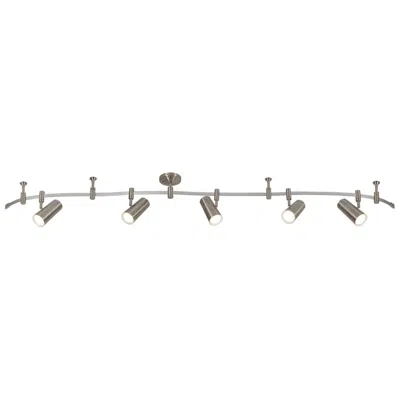 Catalina Ellipse 96" Wide 5-light Brushed Nickel Led Flex Track