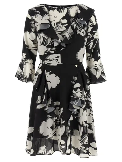Catalina Georgette Dress In Black