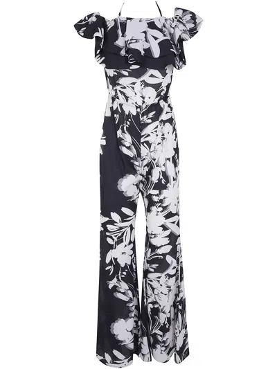 Catalina Georgette Overall In Black