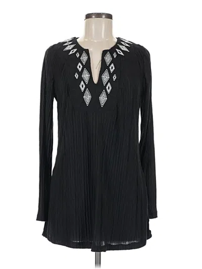 Pre-owned Catalina Long Sleeve Blouse In Black