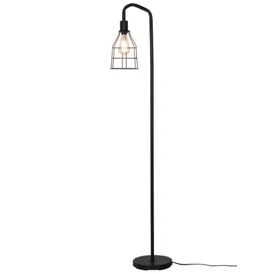 Catalina Lowell 60" High Black Floor Lamp