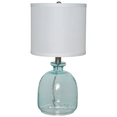 Catalina Oceana 18.25" High Blue Textured Glass Table Lamp