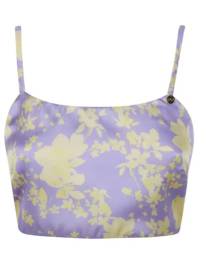 Catalina Ribbon Top In Purple