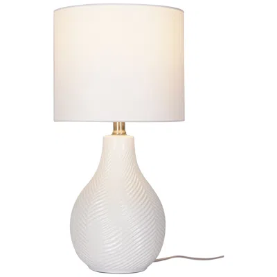 Catalina Sandrift 18.75" High White Ceramic Table Lamp