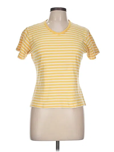 Pre-owned Catalina Short Sleeve Top Yellow Crew Neck Tops