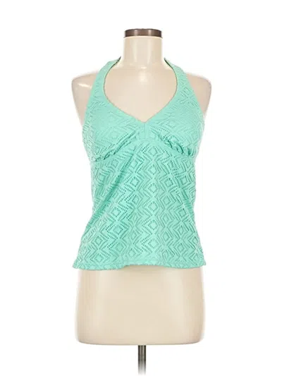 Pre-owned Catalina Sleeveless Top Green Halter Neckline Tops