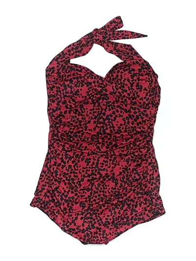 Pre-owned Catalina Sleeveless Top Red Halter Neckline Tops