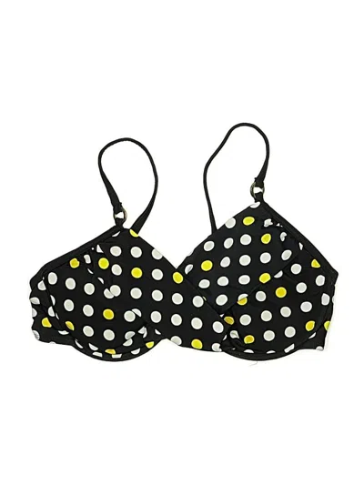 Pre-owned Catalina Swimsuit Top Black Polka Dots Pattern Swimwear
