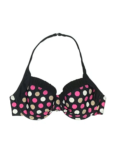 Pre-owned Catalina Swimsuit Top Black Polka Dots Pattern Swimwear