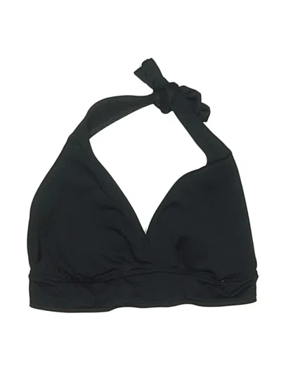 Pre-owned Catalina Swimsuit Top Black Solid Pattern Swimwear