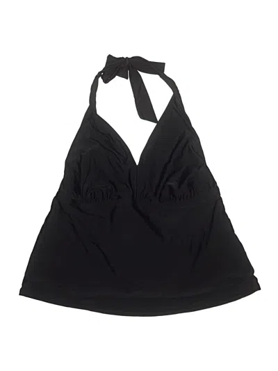 Pre-owned Catalina Swimsuit Top Black Solid Pattern Swimwear