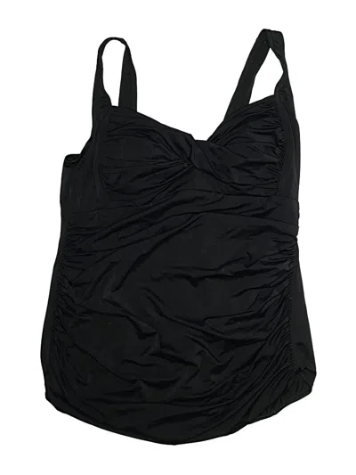 Pre-owned Catalina Swimsuit Top Black Solid Pattern Swimwear