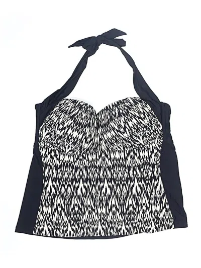 Pre-owned Catalina Swimsuit Top Blue Print Pattern Swimwear